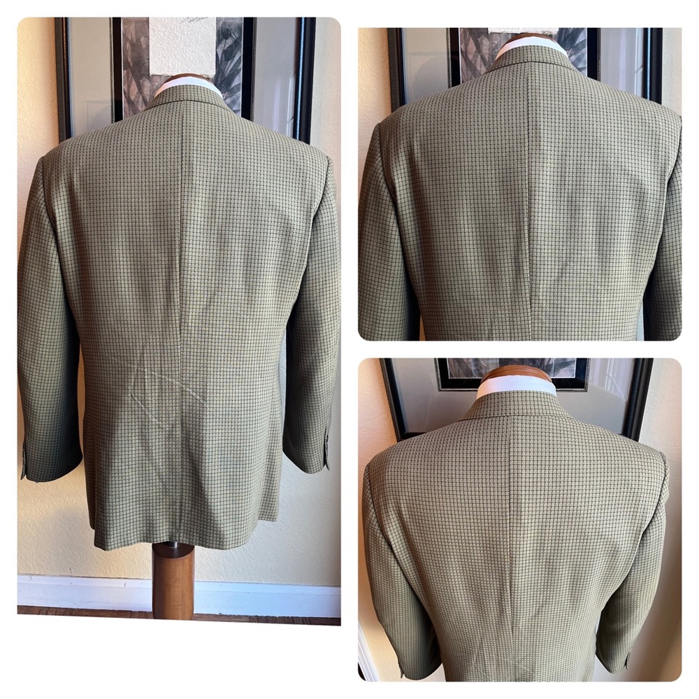 VIVA VINTAGE!  Andrew Fezza Assets All Wool Mini-check Weave Size 41R - Picture 10 of 14
